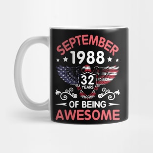 USA Eagle Was Born September 1988 Birthday 32 Years Of Being Awesome Mug